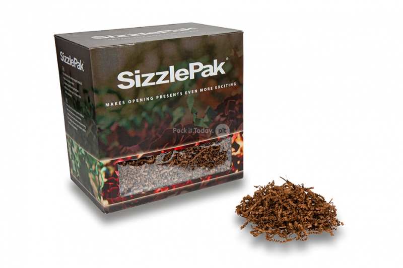 Farripas de papel para enchimento SizzlePak - Castanho (1.25 kg), 80 gramas de papel