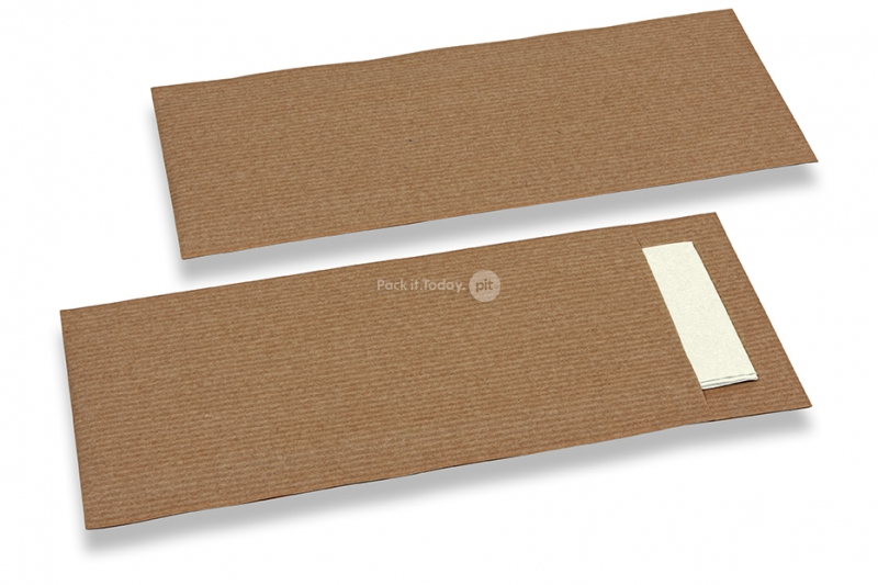 Sacos porta-talheres castanho sem incição + branco guardanapos