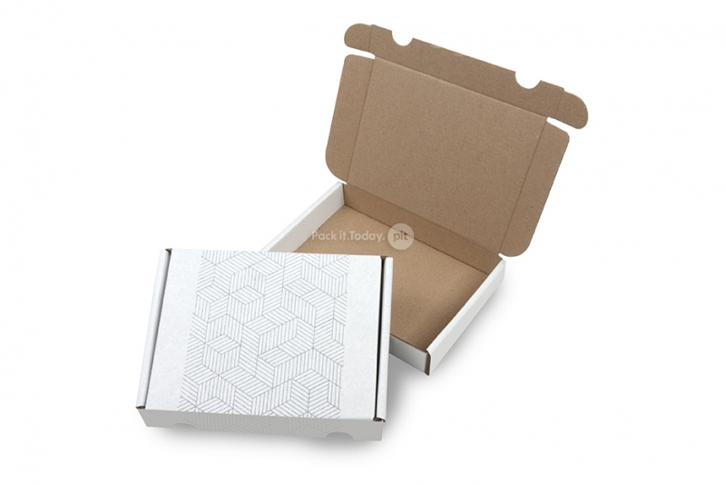 Caixas de envio impressas - cubos pretas