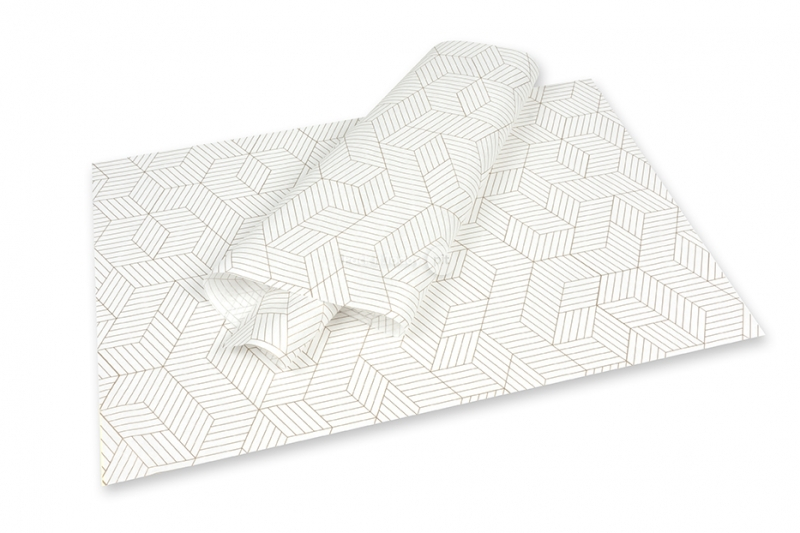 Papel de seda - cubos de ouro