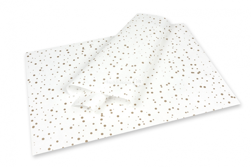 Papel de seda - bolinhas de ouro