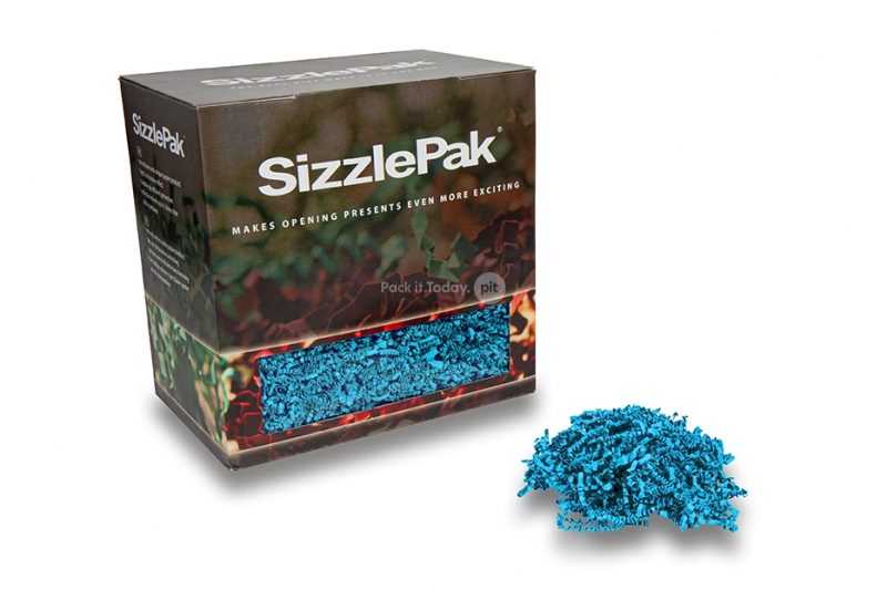 Farripas de papel para enchimento SizzlePak - Turquesa (1.25 kg), 80 gramas de papel