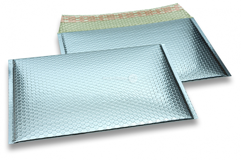 Envelopes de bolhas de plástico metalizado ECO - azul gelo 235 x 325 mm