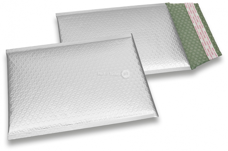 Envelopes de bolhas de plástico metalizado mate ECO - prateado 180 x 250 mm