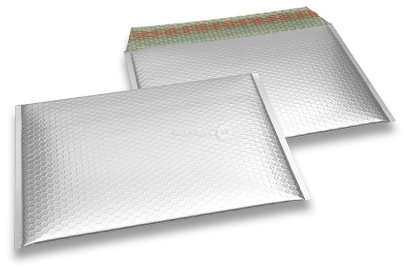 Envelopes de bolhas de plástico metalizado mate ECO - prateado 235 x 325 mm