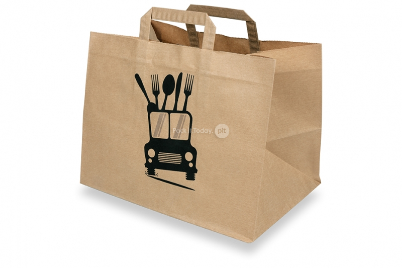 Sacos de papel para take-away - castanho + entrega