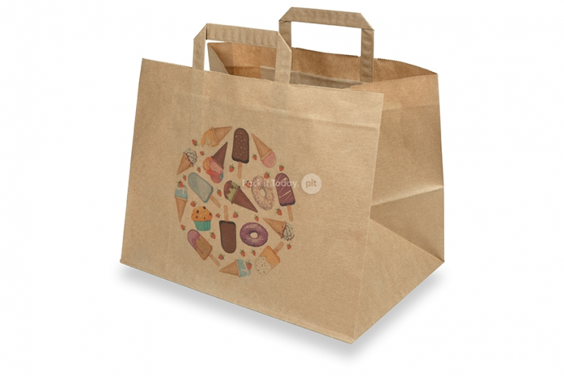 Sacos de papel para take-away - castanho + doces