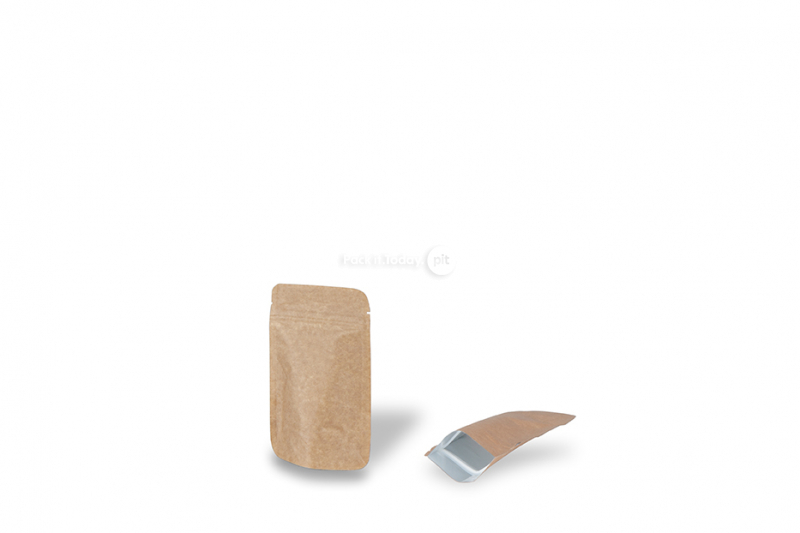 Sacos de fundo bloco em kraft castanho - 85 x 145 x 50 mm, 100 ml