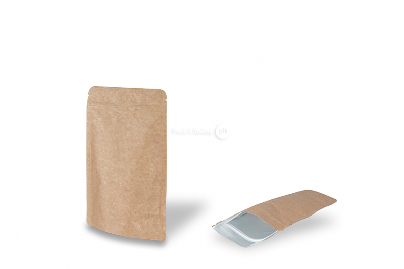 Sacos de fundo bloco em kraft castanho - 130 x 225 x 70 mm, 500 ml
