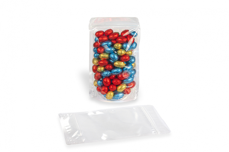 Sacos transparentes de fundo bloco - 160 x 270 x 80 mm, 750 ml