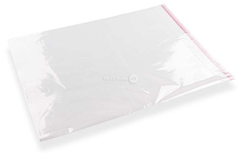 Sacos de celofane transparentes - 420 x 520 mm