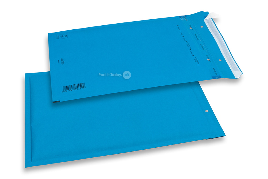 Envelopes de papel de bolhas coloridos  - azul, 80 gr 230 x 324 mm