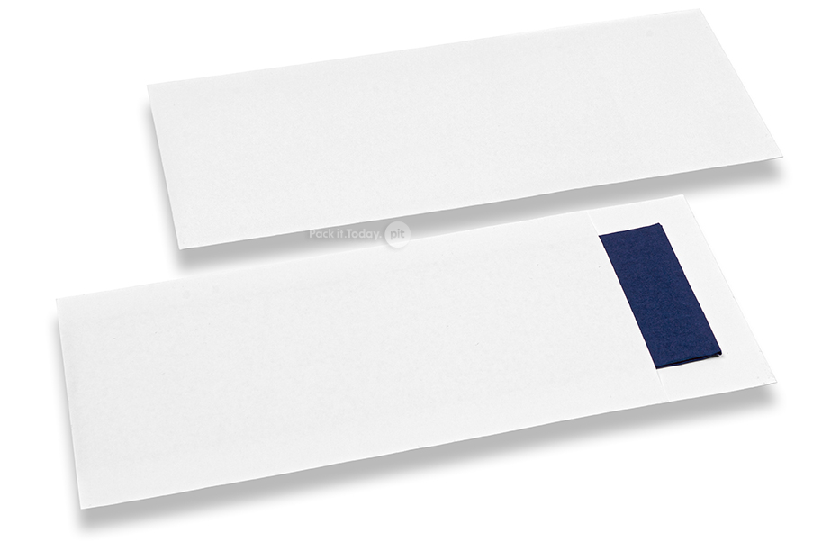 Sacos porta-talheres branco sem incição + azul guardanapos