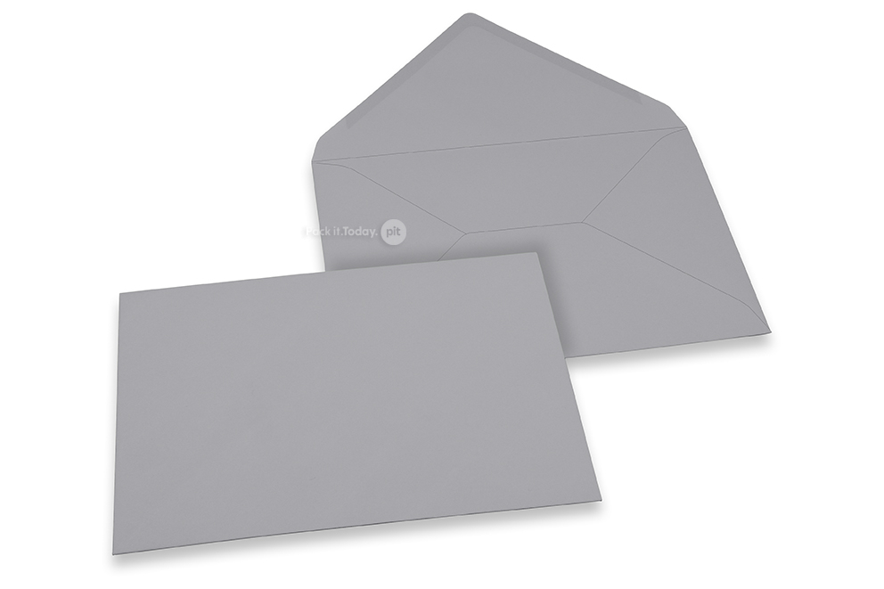 Envelopes cartões de felicitações - Cinzento, 162 x 229 mm