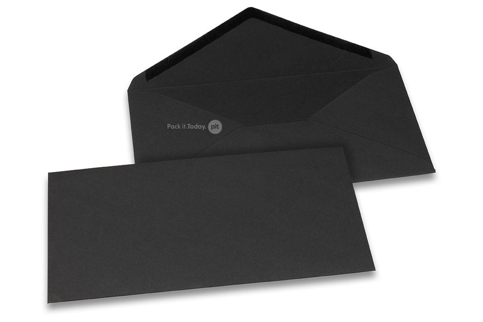 Envelopes reciclados - preto 110 x 220 mm