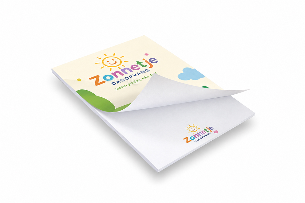 Blocos de notas impressos - 105 x 148 mm, capa com laminado mate