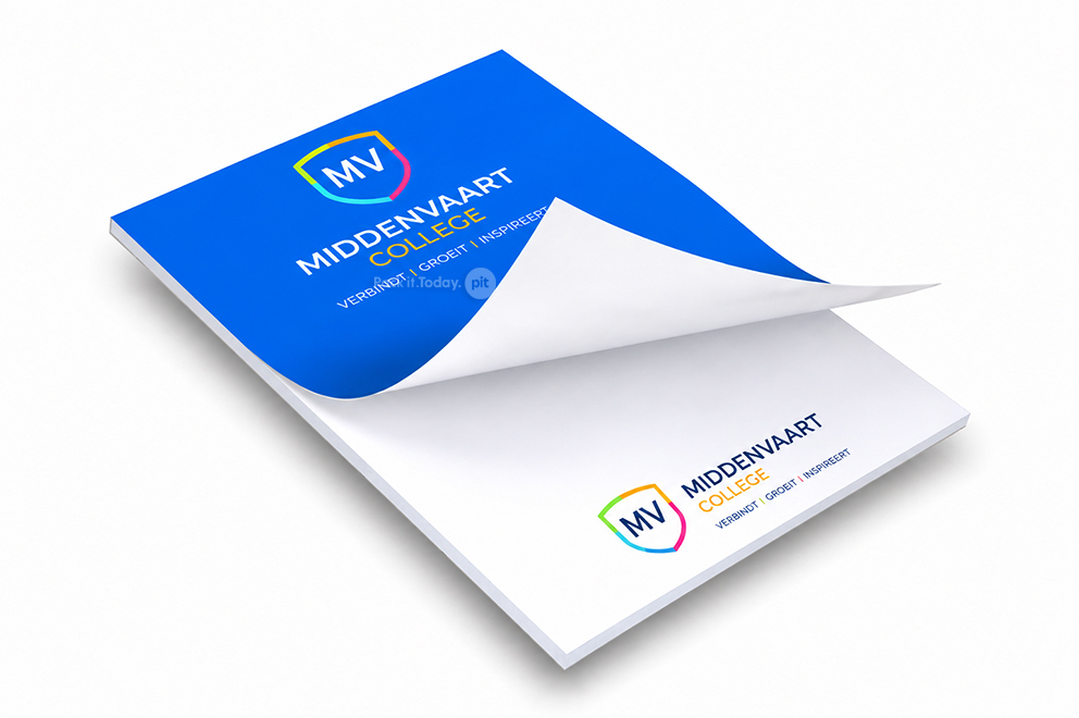 Blocos de notas impressos - 148 x 210 mm, capa com laminado mate