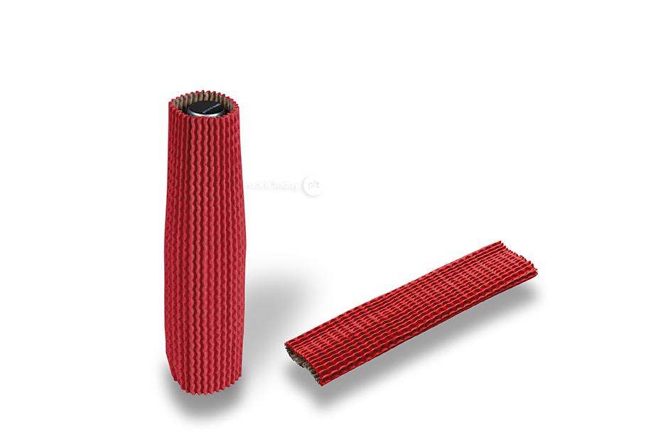Mangas de proteção em cartão vermelho escuro - 23 cm altura: para o diâmetro de 3.5 cm à 5.5 cm