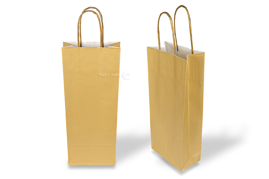 Sacos para garrafas de vinho - dourado