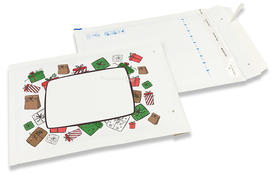 Envelopes de Natal de bolhas brancos - Presentes