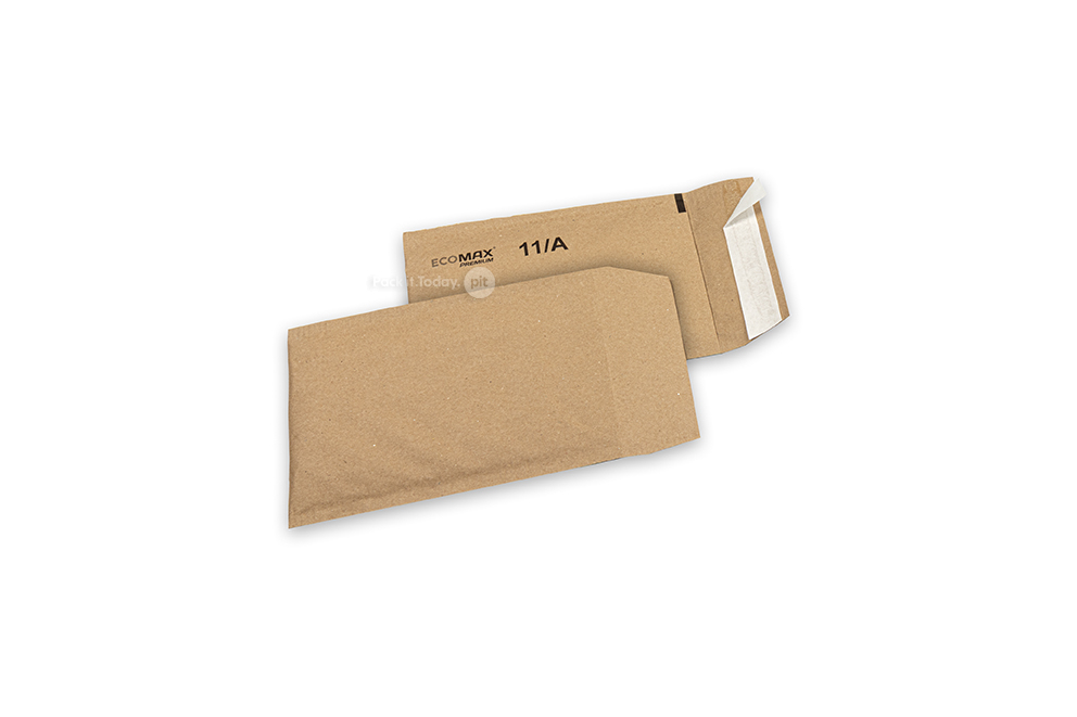 Envelopes almofadados de papel Ecomax - 100 x 165 mm, 11/A, castanho