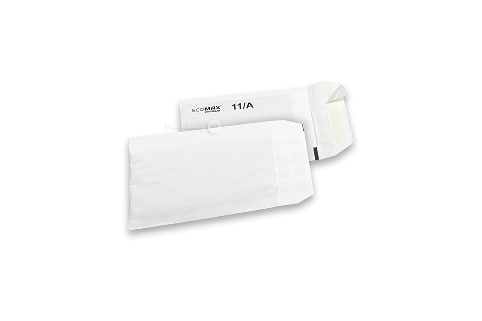 Envelopes almofadados de papel Ecomax - 100 x 165 mm, 11/A, branco